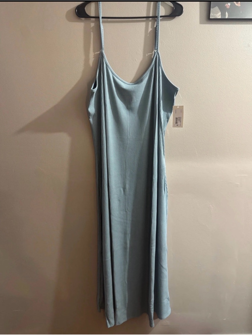 a new day Ribbed Spaghetti-Strap Maxi Dress in Light Blue